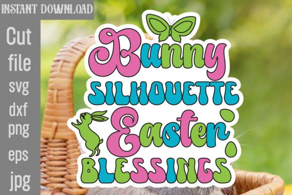 Bunny Silhouette Easter Blessings Retro: A Designer's Review