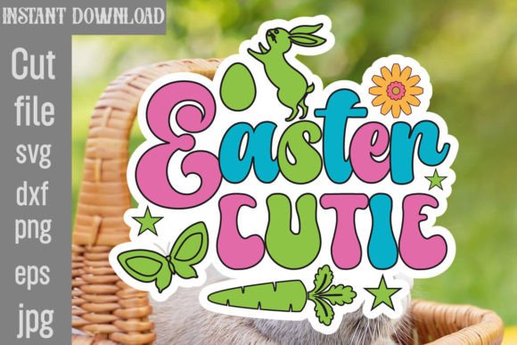 Easter Cutie Retro Easter SVG