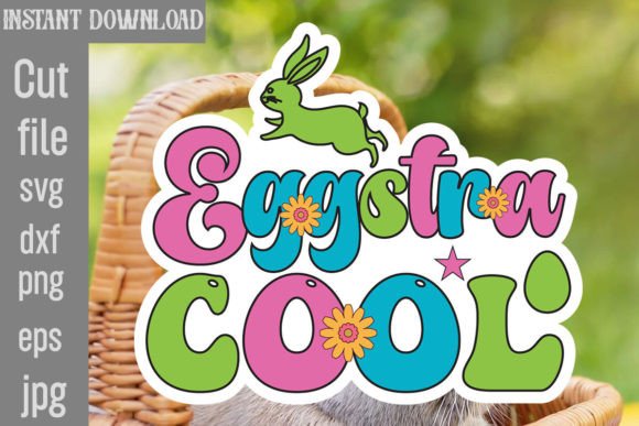 Eggstra Cool Retro Easter SVG