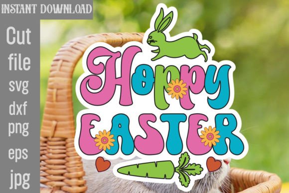 Hoppy Easter Retro Easter SVG