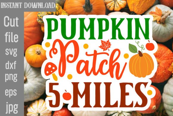 Pumpkin Patch 5 Miles Sticker Design